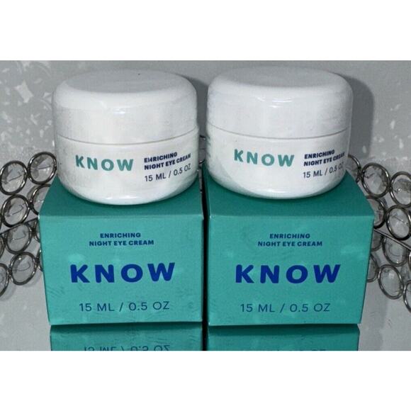 2 ~ KNOW Cosmetics Enriching Night Eye Cream Skincare Face Products, Beauty NIB - Picture 1 of 5